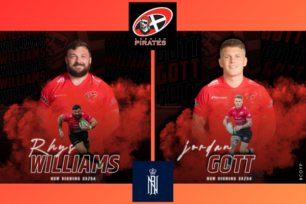 Rhys Williams and Jordan Gott Chart a New Course with Cornish Pirates.