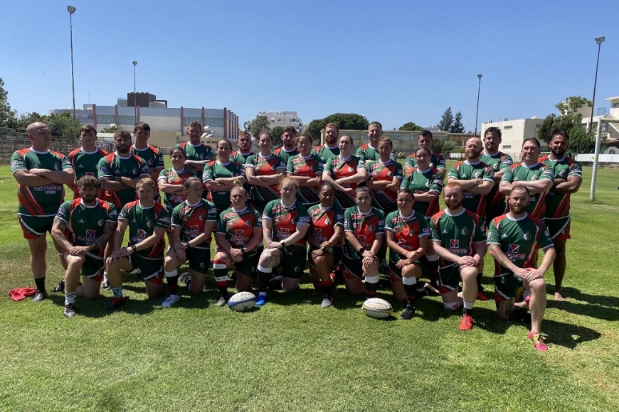 Aircraft Carrier Play the First Women's Rugby match in Cyprus